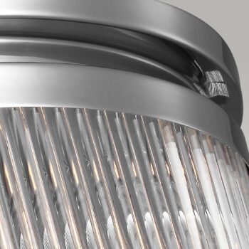 LED stropné svietidlo Paulson IP44 chróm Ø 38,1 cm