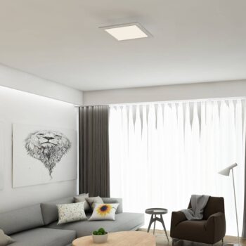 LED stropné svietidlo Piatto, senzor, 29,5 x 29,5 cm