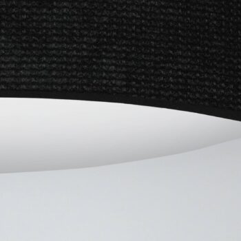 LED stropné svietidlo Plafond, čierne, tkanina, Ø 45 cm, 3-stupňové