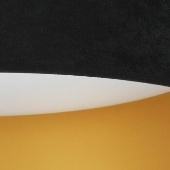 LED stropné svietidlo Plafond, zamat, čierna/zlatá, Ø 45 cm, 3-stupňové