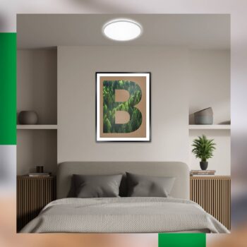 LED stropné svietidlo Pulap A, matný chróm, Ø 33 cm, plast