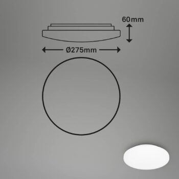 LED stropné svietidlo Puzdro do kúpeľne IP44 3000K Ø 28cm
