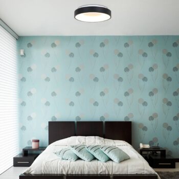 LED stropné svietidlo Ringlede 2 700 K Ø 30 cm čierne