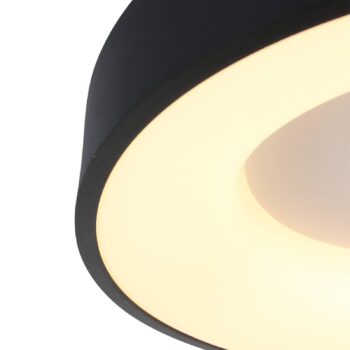 LED stropné svietidlo Ringlede 2 700 K Ø 30 cm čierne