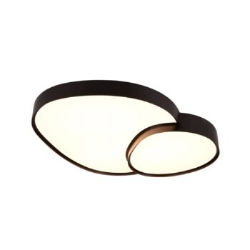 LED stropné svietidlo Rise, čierne, 77 x 63 cm, CCT, stmievateľné