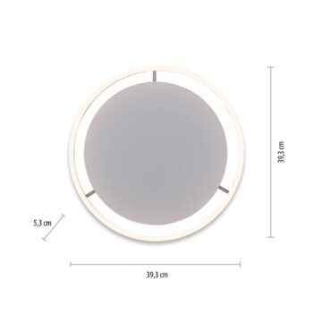 LED stropné svietidlo Ritus, Ø 39,3 cm, hliník