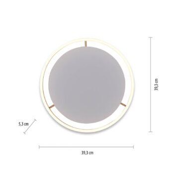 LED stropné svietidlo Ritus, Ø 39,3 cm matná mosadz