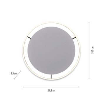 LED stropné svietidlo Ritus, Ø 58,5 cm, antracitová farba