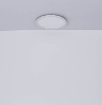 LED stropné svietidlo Sapana, biele, Ø 42 cm, plast, IP44