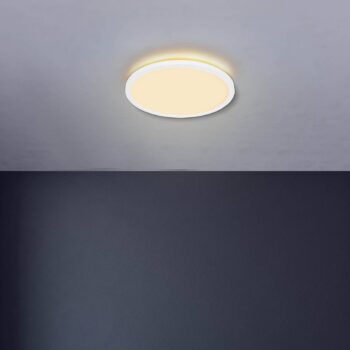 LED stropné svietidlo Sapana, biele, Ø 42 cm, plast, IP44