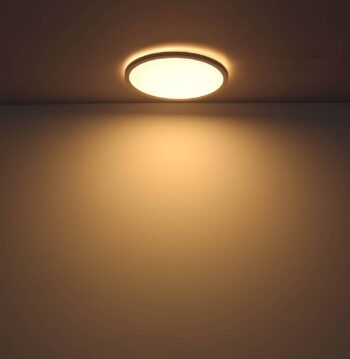LED stropné svietidlo Sapana, biele, Ø 42 cm, plast, IP44