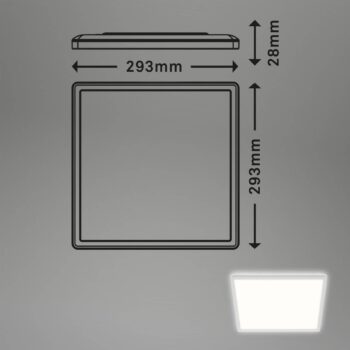 LED stropné svietidlo Slim, hranaté 29,3 x 29,3 cm