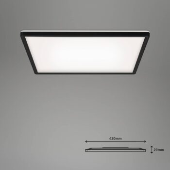 LED stropné svietidlo Slim smart black dim CCT 42x42cm