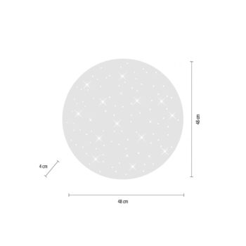 LED stropné svietidlo Sparkle CCT dim white Ø 48cm