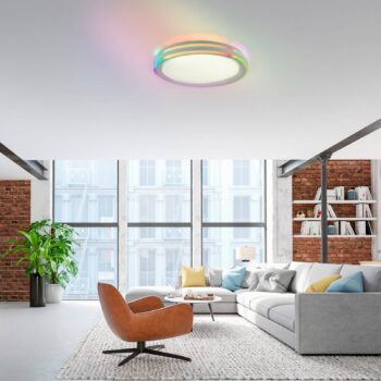 LED stropné svietidlo Spheric, CCT, RGB, Ø 48cm