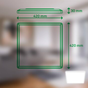 LED stropné svietidlo Tava A, 42x42 cm, plast, biela