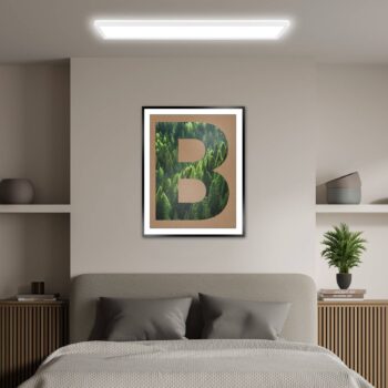 LED stropné svietidlo Tava A, 98x20 cm, plast, biela