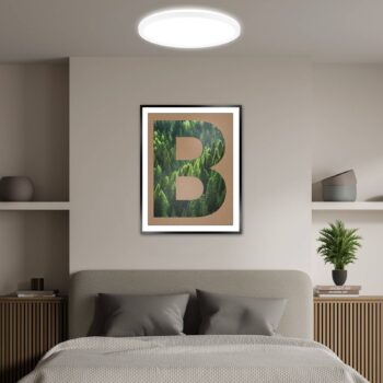 LED stropné svietidlo Tava A, Ø 29 cm, plast, biela