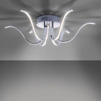 LED stropné svietidlo Valerie 6 svetiel Ø67cm oceľ