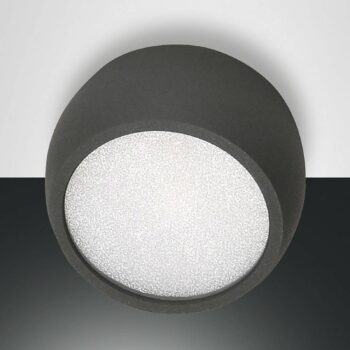 LED stropné svietidlo Vasto, antracit, Ø 8 cm, 120°, hliník