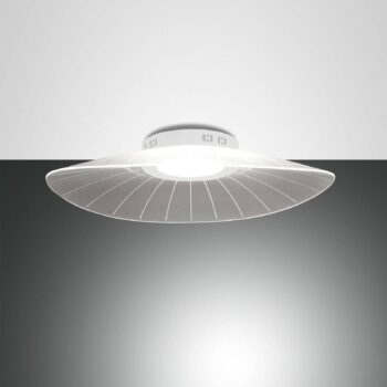 LED stropné svietidlo Vela, biele/priehľadné, akrylové, stmievateľné