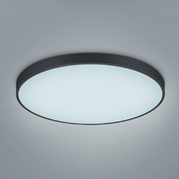 LED stropné svietidlo Waco, CCT, Ø 75 cm, čierna matná