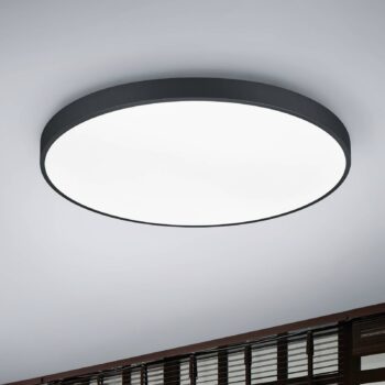 LED stropné svietidlo Waco, CCT, Ø 75 cm, čierna matná