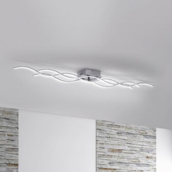 LED stropné svietidlo Wave 3000K 139,5x16cm oceľ