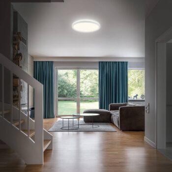 LED stropné svietidlo do kúpeľne Slim Drip, biele, Ø 42 cm
