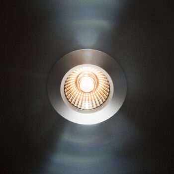 LED stropný bod Diled, Ø 6,7 cm, Dim-To-Warm, oceľ