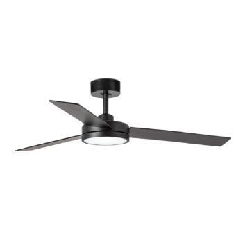 LED stropný ventilátor Barth s osvetlením, čierny