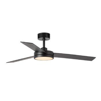 LED stropný ventilátor Barth s osvetlením, čierny