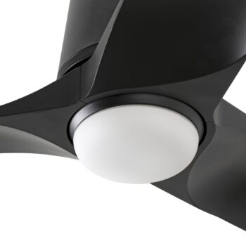 LED stropný ventilátor Hey, čierny, DC, tichý, Ø 90 cm, CCT