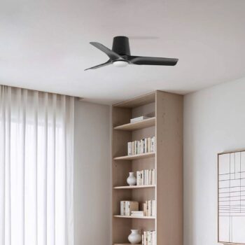 LED stropný ventilátor Hey, čierny, DC, tichý, Ø 90 cm, CCT