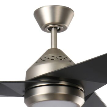 LED stropný ventilátor Jade, čierny, tichý, Ø 152 cm, 60 W