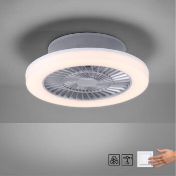 LED stropný ventilátor Leonard Ø50cm, sériový spínač