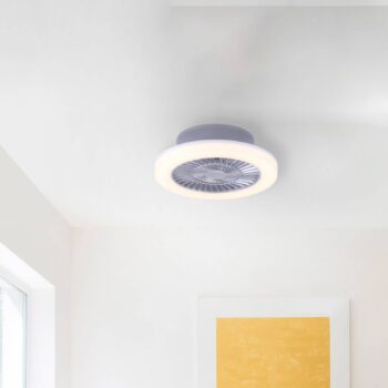 LED stropný ventilátor Leonard Ø50cm, sériový spínač