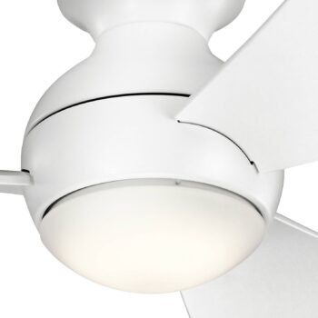 LED stropný ventilátor Sola, IP23 biela matná