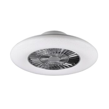 LED stropný ventilátor Visby, Ø 60 cm, biela