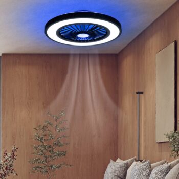 LED stropný ventilátor s osvetlením Arioso, tichý, Ø 54 cm, CCT