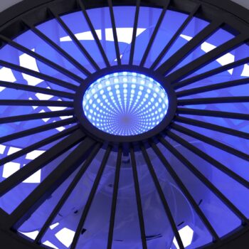 LED stropný ventilátor s osvetlením Arioso, tichý, Ø 54 cm, CCT