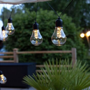 LED svetelná reťaz Glow, batéria, číra