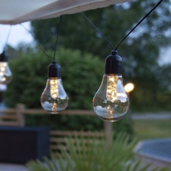 LED svetelná reťaz Glow, batéria, číra