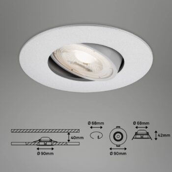 LED svetlo 7602 3ks IP65 3 000 K chróm matná