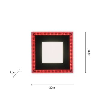 LED svetlo Acri CCT RGB diaľkové ovládanie 20x20cm