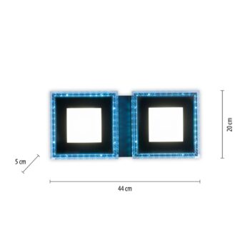 LED svetlo Acri CCT RGB diaľkové ovládanie 44x20cm