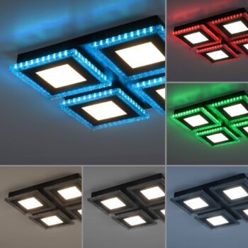 LED svetlo Acri CCT RGB diaľkové ovládanie 44x44cm