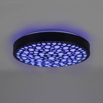 LED svetlo Chizu Ø 40,5 cm stmievateľné RGB čierna