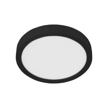 LED svetlo Fueva 5 IP44 4 000 K čierna Ø 28,5 cm