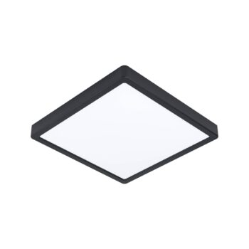LED svetlo Fueva 5 IP44 840 čierna 28,5x28,5 cm